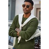 image:imageCOOFANDY Mens Sweater Crewneck Pullover Waffle Knit Long Sleeve Sweaters  Crewneck Classic Design Waffle Knit Textured Raglan Long Sleeve Soft Warm Comfort Durable Thick Stretch Regular FitArmy Green
