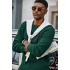 image:imageCOOFANDY Mens Sweater Crewneck Pullover Waffle Knit Long Sleeve Sweaters  Crewneck Classic Design Waffle Knit Textured Raglan Long Sleeve Soft Warm Comfort Durable Thick Stretch Regular FitGreen