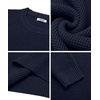 image:imageCOOFANDY Mens Sweater Crewneck Pullover Waffle Knit Long Sleeve Sweaters  Crewneck Classic Design Waffle Knit Textured Raglan Long Sleeve Soft Warm Comfort Durable Thick Stretch Regular FitDark Blue