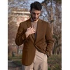 image:imageCOOFANDY Men Blazer Jacket Lightweight Knit Sport Coats Casual Suit Jackets  Soft knit blazer notched lapel 1button 4 pockets back vent pairs casual or formal ideal gift for any occasionBrown