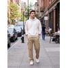 image:imageCOOFANDY Men Casual Cargo Pants Hiking Joggers Sweatpant with Multi Pockets  Stretch Cotton Fabric Skin Friendly Outdoor Sweat Pant Elastic Waist Straight Leg Trousers Relaxed Fit LightweightKhaki