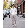 image:imageCOOFANDY Men Casual Cargo Pants Hiking Joggers Sweatpant with Multi Pockets  Stretch Cotton Fabric Skin Friendly Outdoor Sweat Pant Elastic Waist Straight Leg Trousers Relaxed Fit LightweightLight Grey
