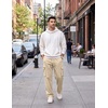 image:imageCOOFANDY Men Casual Cargo Pants Hiking Joggers Sweatpant with Multi Pockets  Stretch Cotton Fabric Skin Friendly Outdoor Sweat Pant Elastic Waist Straight Leg Trousers Relaxed Fit LightweightBeige