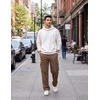 image:imageCOOFANDY Men Casual Cargo Pants Hiking Joggers Sweatpant with Multi Pockets  Stretch Cotton Fabric Skin Friendly Outdoor Sweat Pant Elastic Waist Straight Leg Trousers Relaxed Fit LightweightBrown