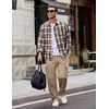 image:imageCOOFANDY Men Casual Cargo Pants Hiking Joggers Sweatpant with Multi Pockets  Stretch Cotton Fabric Skin Friendly Outdoor Sweat Pant Elastic Waist Straight Leg Trousers Relaxed Fit LightweightKhaki