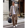 image:imageCOOFANDY Men Casual Cargo Pants Hiking Joggers Sweatpant with Multi Pockets  Stretch Cotton Fabric Skin Friendly Outdoor Sweat Pant Elastic Waist Straight Leg Trousers Relaxed Fit LightweightBrown