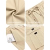 image:imageCOOFANDY Men Casual Cargo Pants Hiking Joggers Sweatpant with Multi Pockets  Stretch Cotton Fabric Skin Friendly Outdoor Sweat Pant Elastic Waist Straight Leg Trousers Relaxed Fit LightweightBeige