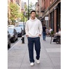 image:imageCOOFANDY Men Casual Cargo Pants Hiking Joggers Sweatpant with Multi Pockets  Stretch Cotton Fabric Skin Friendly Outdoor Sweat Pant Elastic Waist Straight Leg Trousers Relaxed Fit LightweightDark Blue