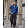 image:imageCOOFANDY Men Quarter Zip Pullover Sweatshirts Casual 14 Zip Sweater Polo  Stand Collared Long Sleeve Mock Neck Pullovers Formal Dress Fleece Thermal Tops Athletic Quilted Sweatshirt Relaxed FitBlue