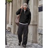 image:imageCOOFANDY Men Quarter Zip Pullover Sweatshirts Casual 14 Zip Sweater Polo  Stand Collared Long Sleeve Mock Neck Pullovers Formal Dress Fleece Thermal Tops Athletic Quilted Sweatshirt Relaxed FitBlack