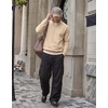 image:imageCOOFANDY Men Quarter Zip Pullover Sweatshirts Casual 14 Zip Sweater Polo  Stand Collared Long Sleeve Mock Neck Pullovers Formal Dress Fleece Thermal Tops Athletic Quilted Sweatshirt Relaxed FitLight Khaki