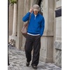 image:imageCOOFANDY Men Quarter Zip Pullover Sweatshirts Casual 14 Zip Sweater Polo  Stand Collared Long Sleeve Mock Neck Pullovers Formal Dress Fleece Thermal Tops Athletic Quilted Sweatshirt Relaxed FitSky Blue