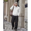 image:imageCOOFANDY Men Quarter Zip Pullover Sweatshirts Casual 14 Zip Sweater Polo  Stand Collared Long Sleeve Mock Neck Pullovers Formal Dress Fleece Thermal Tops Athletic Quilted Sweatshirt Relaxed FitWhite