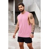 image:imageCOOFANDY Men Workout Tank Top 2 Pack Gym Bodybuilding Sleeveless T Shirts  Cut Off Muscle Shirts MoistureWicking Tees Drop Arm Open Side Round Neck Design Fitness Running Jogging Tank Top ShirtsPink1pcs