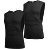 image:imageCOOFANDY Men Workout Tank Top 2 Pack Gym Bodybuilding Sleeveless T Shirts  Cut Off Muscle Shirts MoistureWicking Tees Drop Arm Open Side Round Neck Design Fitness Running Jogging Tank Top ShirtsBlackBlack2pcs