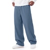 image:imageCOOFANDY Mens Baggy Sweatpants Wide Leg Cotton Fleece Open Bottom Sweatpant  Oversized Elastic Waist Loose Fit Casual Fall Winter Warm Wear Lounge Joggers with Pockets Street StyleDenim Blue