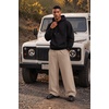 image:imageCOOFANDY Mens Baggy Sweatpants Wide Leg Cotton Fleece Open Bottom Sweatpant  Oversized Elastic Waist Loose Fit Casual Fall Winter Warm Wear Lounge Joggers with Pockets Street StyleDark Khaki
