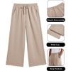 image:imageCOOFANDY Mens Casual Baggy Sweatpants Cotton Wide Leg Drawstring Pants  Fleece Lined Side Pleat Design Elastic Waistband Loose Fit Street Style Warm Fall and Winter Fashion Sides PocketsKhaki
