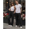 image:imageCOOFANDY Mens Casual Baggy Sweatpants Cotton Wide Leg Drawstring Pants  Fleece Lined Side Pleat Design Elastic Waistband Loose Fit Street Style Warm Fall and Winter Fashion Sides PocketsBlack