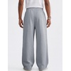 image:imageCOOFANDY Mens Casual Baggy Sweatpants Cotton Wide Leg Drawstring Pants  Fleece Lined Side Pleat Design Elastic Waistband Loose Fit Street Style Warm Fall and Winter Fashion Sides PocketsLight Grey