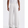 image:imageCOOFANDY Mens Casual Baggy Sweatpants Cotton Wide Leg Drawstring Pants  Fleece Lined Side Pleat Design Elastic Waistband Loose Fit Street Style Warm Fall and Winter Fashion Sides PocketsWhite