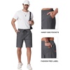image:imageCOOFANDY Mens Casual Shorts 9 Chino Cotton Shorts Summer Beach Shorts 2026  Drawstring Shorts with Pockets Soft Stretch Lightweight Breathable Vacation Goft Chino Twill Classic fitDark Grey