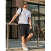 image:imageCOOFANDY Mens Casual Shorts 9 Chino Cotton Shorts Summer Beach Shorts 2026  Drawstring Shorts with Pockets Soft Stretch Lightweight Breathable Vacation Goft Chino Twill Classic fitBlack