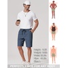 image:imageCOOFANDY Mens Casual Shorts 9 Chino Cotton Shorts Summer Beach Shorts 2026  Drawstring Shorts with Pockets Soft Stretch Lightweight Breathable Vacation Goft Chino Twill Classic fitDeep Blue