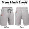 image:imageCOOFANDY Mens Casual Shorts 9 Chino Cotton Shorts Summer Beach Shorts 2026  Drawstring Shorts with Pockets Soft Stretch Lightweight Breathable Vacation Goft Chino Twill Classic fitLight Grey