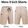 image:imageCOOFANDY Mens Casual Shorts 9 Chino Cotton Shorts Summer Beach Shorts 2026  Drawstring Shorts with Pockets Soft Stretch Lightweight Breathable Vacation Goft Chino Twill Classic fitLight Khaki