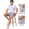 image:imageCOOFANDY Mens Casual Shorts 9 Chino Cotton Shorts Summer Beach Shorts 2026  Drawstring Shorts with Pockets Soft Stretch Lightweight Breathable Vacation Goft Chino Twill Classic fitLight Grey