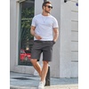 image:imageCOOFANDY Mens Casual Shorts 9 Chino Cotton Shorts Summer Beach Shorts 2026  Drawstring Shorts with Pockets Soft Stretch Lightweight Breathable Vacation Goft Chino Twill Classic fitDark Grey