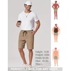 image:imageCOOFANDY Mens Casual Shorts 9 Chino Cotton Shorts Summer Beach Shorts 2026  Drawstring Shorts with Pockets Soft Stretch Lightweight Breathable Vacation Goft Chino Twill Classic fitDark Khaki