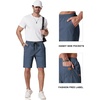 image:imageCOOFANDY Mens Casual Shorts 9 Chino Cotton Shorts Summer Beach Shorts 2026  Drawstring Shorts with Pockets Soft Stretch Lightweight Breathable Vacation Goft Chino Twill Classic fitDeep Blue
