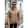 image:imageCOOFANDY Mens Hoodie Pullover Casual Hooded Sweatshirt Kangaroo Pocket  Mens Hoodie Lightweight Pullover with Kangaroo Pocket Soft Knit Fabric Ideal for Casual Daily Wear Weekend TravelCamel