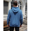image:imageCOOFANDY Mens Hoodie Pullover Casual Hooded Sweatshirt Kangaroo Pocket  Mens Hoodie Lightweight Pullover with Kangaroo Pocket Soft Knit Fabric Ideal for Casual Daily Wear Weekend TravelGrey Blue
