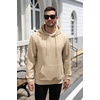 image:imageCOOFANDY Mens Hoodie Pullover Casual Hooded Sweatshirt Kangaroo Pocket  Mens Hoodie Lightweight Pullover with Kangaroo Pocket Soft Knit Fabric Ideal for Casual Daily Wear Weekend TravelLight Khaki