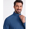 image:imageCOOFANDY Mens Quarter Zip Pullover Athletic Running Shirts Lightweight  14 Zip Mock Neck Regular Fit Lightweight Moisture Wicking Breathable UPF 50 Sun Protection Golf Office Gym Hiking