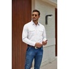 image:imageCOOFANDY Mens Western Cowboy Shirts Casual Button Down Shirt Long Sleeve  Lightweight2 Pocket with Pen HoldSuit for Country WeddingCowboyThemed PartyCostume BallMusic FestivalDinneror WorkWhite