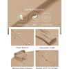 image:imageCOOFANDY Mens Western Cowboy Shirts Casual Button Down Shirt Long Sleeve  Lightweight2 Pocket with Pen HoldSuit for Country WeddingCowboyThemed PartyCostume BallMusic FestivalDinneror WorkKhaki