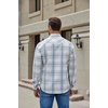 image:imageCOOFANDY Mens Western Cowboy Shirts Casual Button Down Shirt Long Sleeve  Lightweight2 Pocket with Pen HoldSuit for Country WeddingCowboyThemed PartyCostume BallMusic FestivalDinneror WorkLight Blue Plaid