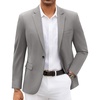 image:imageCOOFANDY Men Blazer Jacket Lightweight Knit Sport Coats Casual Suit Jackets  Soft knit blazer notched lapel 1button 4 pockets back vent pairs casual or formal ideal gift for any occasionLight Gray