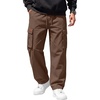 image:imageCOOFANDY Men Casual Cargo Pants Hiking Joggers Sweatpant with Multi Pockets  Stretch Cotton Fabric Skin Friendly Outdoor Sweat Pant Elastic Waist Straight Leg Trousers Relaxed Fit LightweightBrown