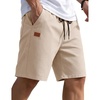 image:imageCOOFANDY Mens Casual Shorts 9 Chino Cotton Shorts Summer Beach Shorts 2026  Drawstring Shorts with Pockets Soft Stretch Lightweight Breathable Vacation Goft Chino Twill Classic fitLight Khaki