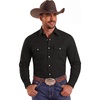 image:imageCOOFANDY Mens Western Cowboy Shirts Casual Button Down Shirt Long Sleeve  Lightweight2 Pocket with Pen HoldSuit for Country WeddingCowboyThemed PartyCostume BallMusic FestivalDinneror WorkBlack