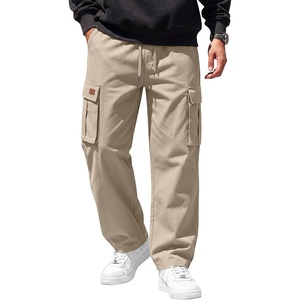 image:imageCOOFANDY Men Casual Cargo Pants Hiking Joggers Sweatpant with Multi Pockets  Stretch Cotton Fabric Skin Friendly Outdoor Sweat Pant Elastic Waist Straight Leg Trousers Relaxed Fit LightweightMoon Grey