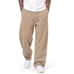 image:imageCOOFANDY Mens Baggy Sweatpants Wide Leg Cotton Fleece Open Bottom Sweatpant  Oversized Elastic Waist Loose Fit Casual Fall Winter Warm Wear Lounge Joggers with Pockets Street StyleDark Khaki