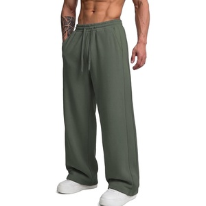 image:imageCOOFANDY Mens Casual Baggy Sweatpants Cotton Wide Leg Drawstring Pants  Fleece Lined Side Pleat Design Elastic Waistband Loose Fit Street Style Warm Fall and Winter Fashion Sides PocketsDark Green