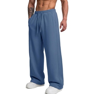image:imageCOOFANDY Mens Casual Baggy Sweatpants Cotton Wide Leg Drawstring Pants  Fleece Lined Side Pleat Design Elastic Waistband Loose Fit Street Style Warm Fall and Winter Fashion Sides PocketsBlue