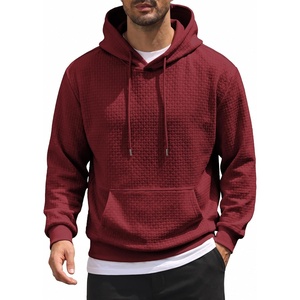 image:imageCOOFANDY Mens Hoodie Pullover Casual Hooded Sweatshirt Kangaroo Pocket  Mens Hoodie Lightweight Pullover with Kangaroo Pocket Soft Knit Fabric Ideal for Casual Daily Wear Weekend TravelWine Red